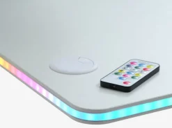 Gamer-bord HALBJERG 65x135 m/LED hvid