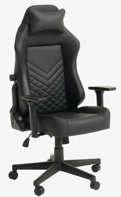 Gamer-stol ABILDAA sort kunstlæder