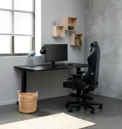 Gamer-stol ABILDAA sort kunstlæder