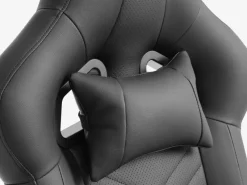 Gamer-stol HALLUM med benstøtte sort kunstlæder