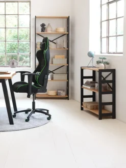 Gamer-stol LAMBJERG sort mesh/grøn