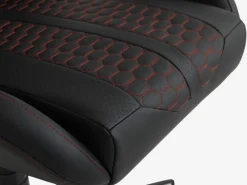 Gamer-stol NIBE sort kunstlæder/rød