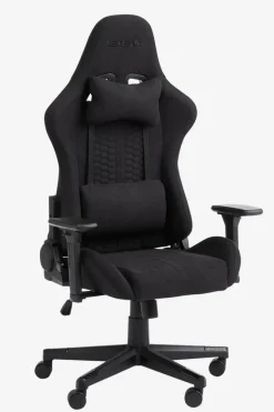 Gamer-stol NIBE sort stof/sort