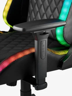 Gamer-stol RANUM med LED sort kunstlæder/sort