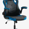 Gamer-stol VOJENS sort/blå kunstlæder/mesh