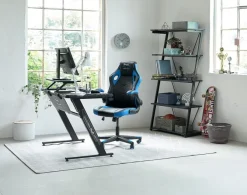 Gamer-stol VOJENS sort/blå kunstlæder/mesh