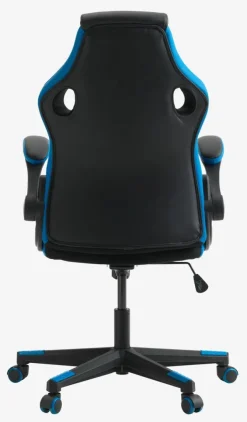 Gamer-stol VOJENS sort/blå kunstlæder/mesh