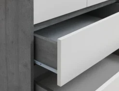 Garderobeskab BILLUND 80x193 hvid/beton