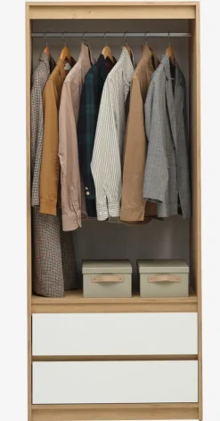 Garderobeskab BILLUND 80x193 hvid/eg