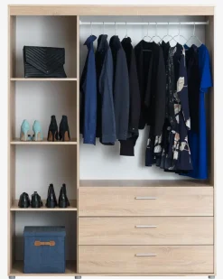 Garderobeskab BIRKELSE 150x198 eg/hvid