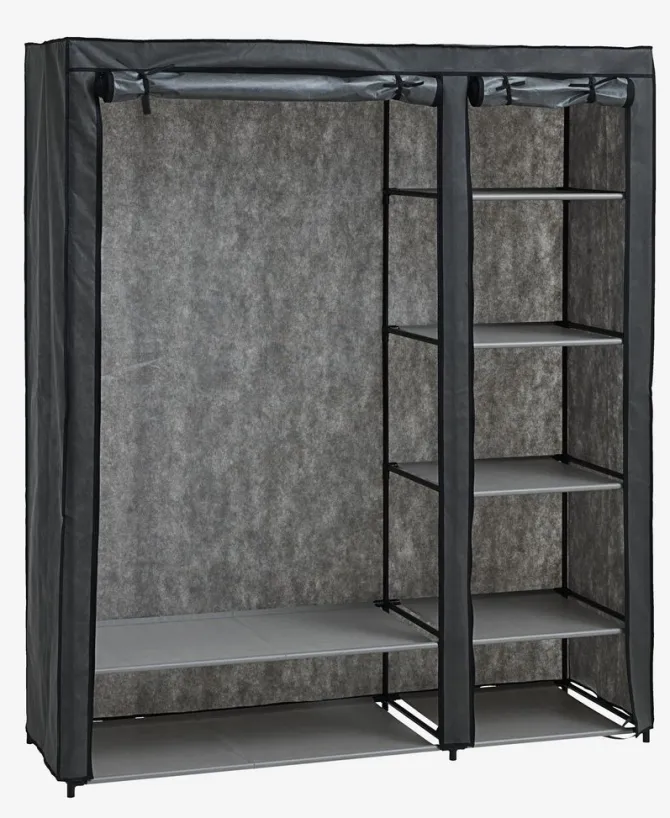 Garderobeskab DAMHUS 149x174 mørkegrå