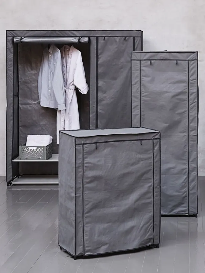 Garderobeskab DAMHUS 149x174 mørkegrå