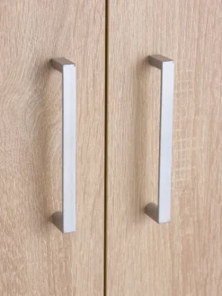 Garderobeskab FANDRUP 145x176 3 låger 3 skuffer lys egefarve