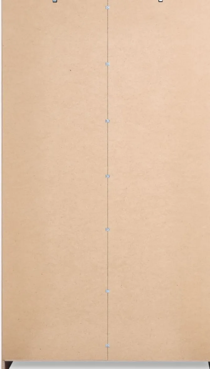 Garderobeskab FANDRUP 97x176 2 låger 3 skuffer lys egefarve