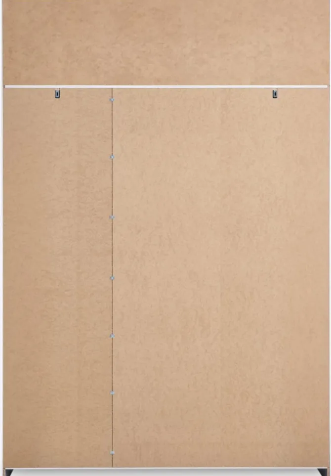 Garderobeskab FANDRUP 145x176 3 låger 3 skuffer hvid