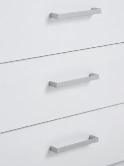 Garderobeskab FANDRUP 145x176 3 låger 3 skuffer hvid