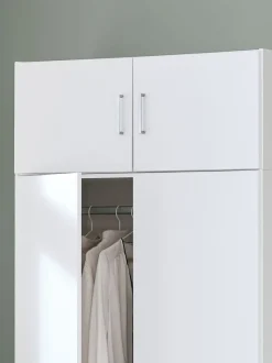 Garderobeskab FANDRUP 97x176 2 låger 3 skuffer hvid