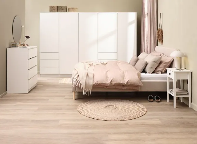 Garderobeskab LIMFJORDEN 180x200 kombi hvid