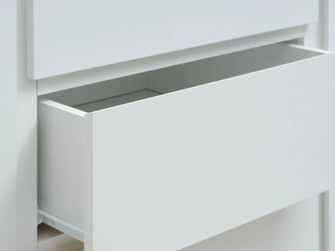 Garderobeskab LIMFJORDEN 180x200 kombi hvid