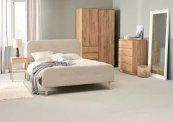 Garderobeskab LIMFJORDEN 120x200 kombi naturlig egefarve