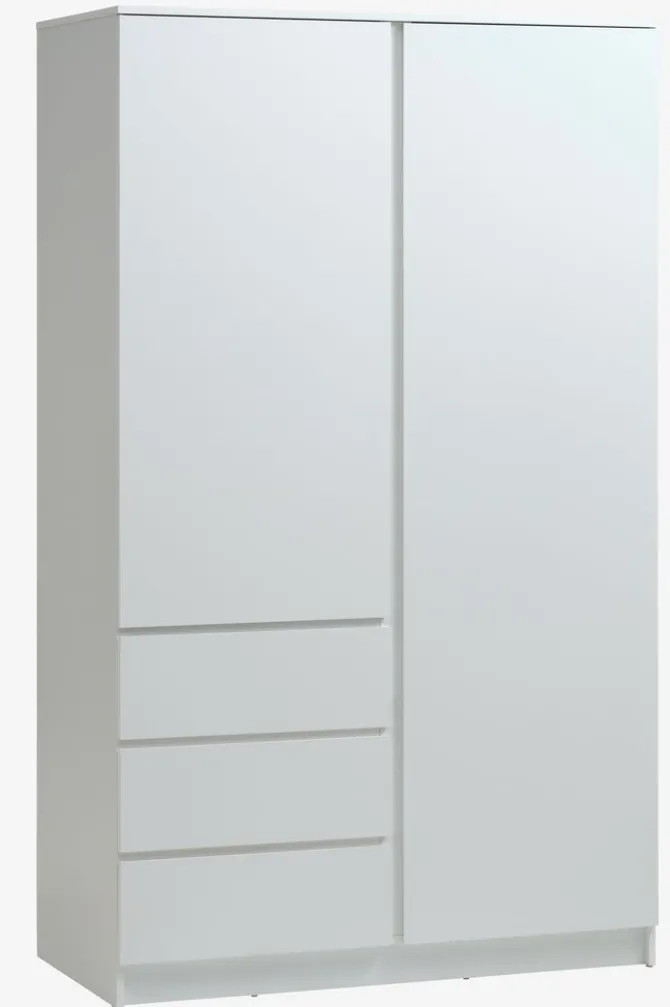 Garderobeskab LIMFJORDEN 120x200 kombi hvid