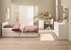 Garderobeskab LIMFJORDEN 120x200 kombi hvid