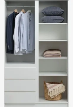 Garderobeskab LIMFJORDEN 120x200 kombi hvid