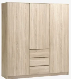 Garderobeskab LIMFJORDEN 180x200 kombi lys egefarve