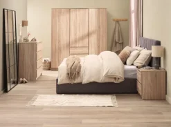 Garderobeskab LIMFJORDEN 180x200 kombi lys egefarve