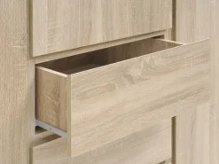 Garderobeskab LIMFJORDEN 180x200 kombi lys egefarve