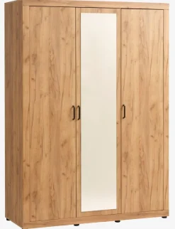 Garderobeskab LINTRUP 157x220 3 låger egefarve