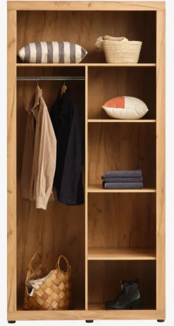 Garderobeskab LINTRUP 109x220 2 låger egefarve