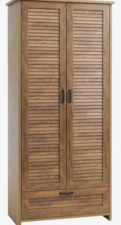 Garderobeskab MANDERUP 88x199 2 låger vild eg farve