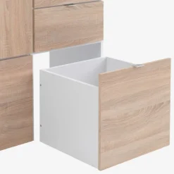 Garderobeskab NAUTRUP 100x200 2 låger egefave/hvid