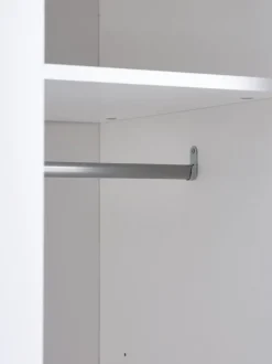 Garderobeskab ODDER 120x201 2 skydedøre m/spejl hvid