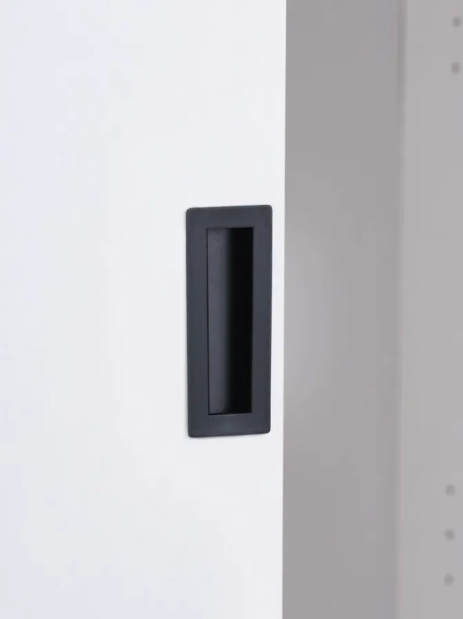 Garderobeskab ODDER 120x201 2 skydedøre m/spejl hvid