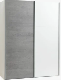 Garderobeskab TARP 151x201 beton/hvid