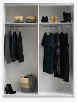 Garderobeskab TARP 151x201 beton/hvid