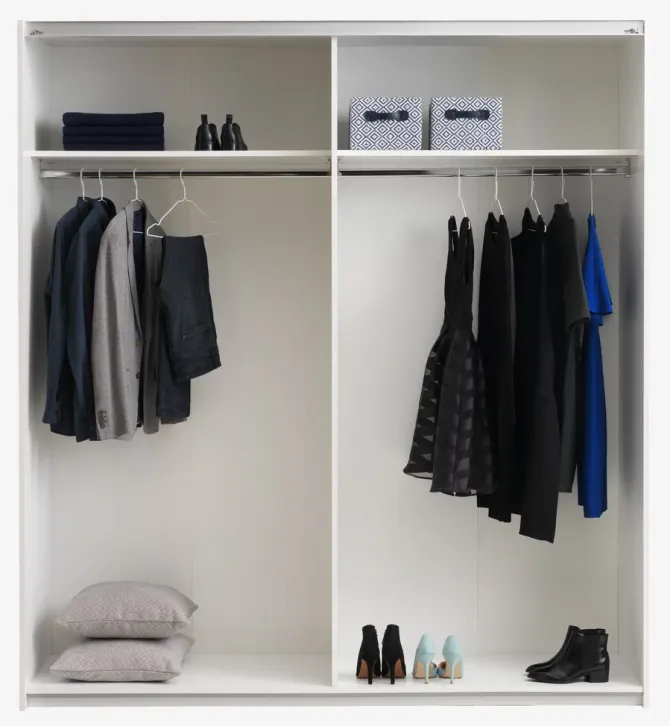 Garderobeskab TARP 202x221 beton/hvid