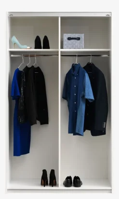 Garderobeskab TARP 120x201 beton/hvid