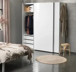 Garderobeskab TARP 202x221 højglans/hvid