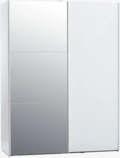 Garderobeskab TARP 151x201 m/spejl hvid