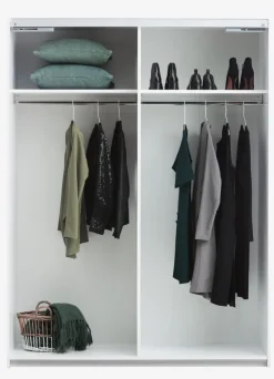 Garderobeskab TARP 151x201 m/spejl hvid