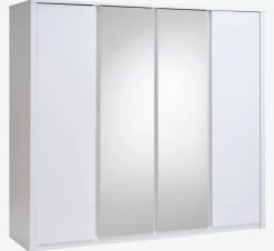 Garderobeskab VEDDE 220x197 m/spejl hvid