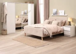 Garderobeskab VEDDE 220x197 m/spejl hvid