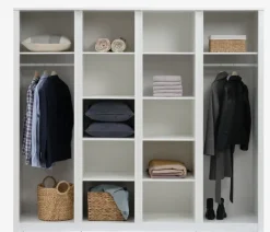 Garderobeskab VEDDE 220x197 m/spejl hvid