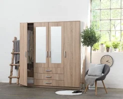 Garderobeskab VELLERUP 200x200 kombi eg