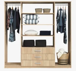 Garderobeskab VELLERUP 200x200 kombi eg