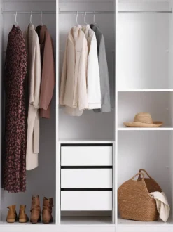 Garderobeskab VIBY 150x200 3 låger hvid