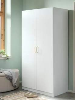 Garderobeskab VIBY 101x200 2 låger hvid